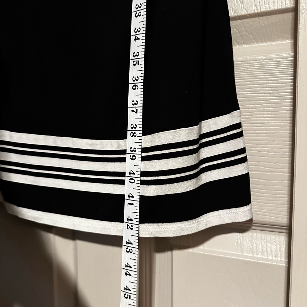 White House Black Market Black and White Striped Midi Dress - Picture 15 of 15